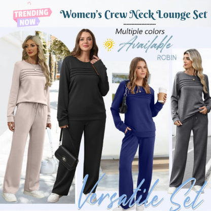 🔥NUR NOCH 50 % RABATT✨ Damen-Set: Set aus Rundhals-Top und Hose mit Kordelzug