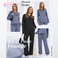 🔥NUR NOCH 50 % RABATT✨ Damen-Set: Set aus Rundhals-Top und Hose mit Kordelzug