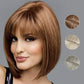 Ombre-blonde Spitzenfrontperücken für Frauen, wunderschöne flauschige Perücken mit stumpfem Pony, synthetische Perücken für Partys und den täglichen Gebrauch