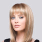 Ombre-blonde Spitzenfrontperücken für Frauen, wunderschöne flauschige Perücken mit stumpfem Pony, synthetische Perücken für Partys und den täglichen Gebrauch
