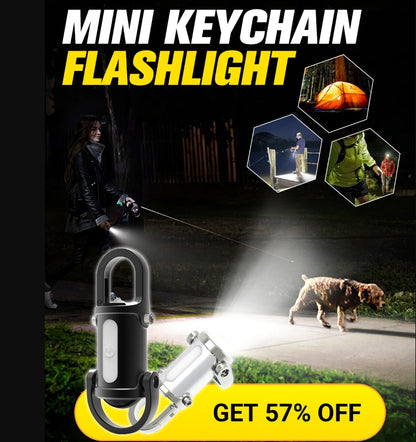 🔥KAUFEN SIE 2 BEKOMMEN SIE 3 GRATIS🔥1200LM Superhelle Mini-Schlüsselanhänger-Taschenlampe Wasserdicht