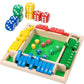 Holzspiel, 1 Schachtel, 4 Spieler, Würfelspiel, Klassisches Holzspiel, Familienspiel, Spiel zur Förderung der Fähigkeiten
