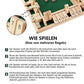 Holzspiel, 1 Schachtel, 4 Spieler, Würfelspiel, Klassisches Holzspiel, Familienspiel, Spiel zur Förderung der Fähigkeiten