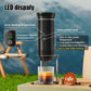 Diese tragbare elektrische 3-in-1-Espressomaschine eignet sich für große Kapseln, kleine Kapseln und gemahlenen Kaffee.