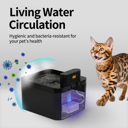 Automatic Cat Water Fountain 2.2L Battery Powered Pet Fountain with Motion Sensor, Wireless Silent Design for Dogs & Cats #TOP PICKS