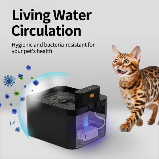 Automatic Cat Water Fountain 2.2L Battery Powered Pet Fountain with Motion Sensor, Wireless Silent Design for Dogs & Cats #TOP PICKS
