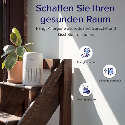 Luftreiniger Allergiker mit Aromatherapie, HEPA Luftfilter gegen Schimmel,