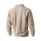 Herren Herbst Winter Outfits gestrickte Polo Hals Langärmeliges Sweatshirt für Daliy Wear, Old Money Reißverschluss Halbknopf Design, lässige vielseitige trendige einfache Pullover, essentiell für den Kleiderschrank des Mannes.