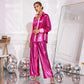 ✨ Pailletten Blazer und breite Hosen für Frauen (3-teiliges Set)