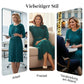 Elegantes plissiertes Midikleid mit 3/4-Ärmeln und Gürtel für Damen🔥Kauf 2 Artikel versandkostenfrei🔥