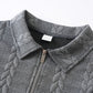 Herren Herbst Winter Outfits gestrickte Polo Hals Langärmeliges Sweatshirt für Daliy Wear, Old Money Reißverschluss Halbknopf Design, lässige vielseitige trendige einfache Pullover, essentiell für den Kleiderschrank des Mannes.