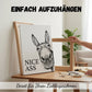 🖤🧻Lustige Wanddekoration fürs Badezimmer - Esel-Bild mit der Aufschrift „Nice Ass" (Schöner Arsch)