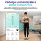 Personenwaage Körperfettwaage 180kg/0,05kg, Waage Personen mit APP, Bluetooth Körperwaage für13 Körperwerte, Personenwaage digital, Waage mit Körperfett und Muskelmasse, BMI, Protein