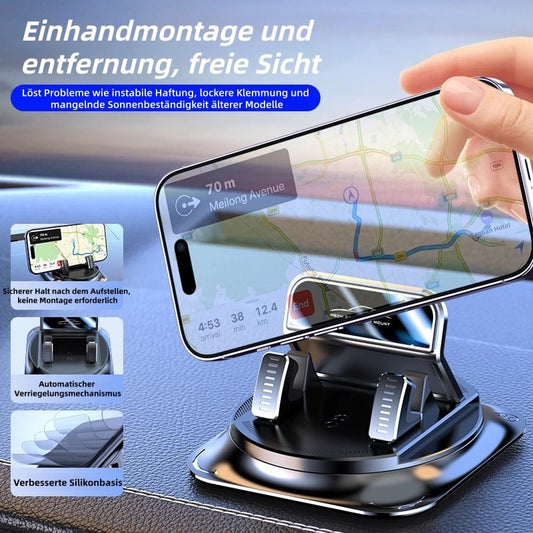 🚗 Autotelefonhalterung – 360° Drehbar, Vollständig Einstellbarer Winkel & Stabilität Auch Auf Holprigen Straßen Für Jedes Telefon 🔄