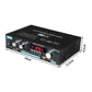 udioverstärker 2-Kanal 600W Mini HIFI Digital Bluetooth Verstärker mit FM-Radio, TF-Karte, AUX, U-Disk, MP3-Format, Höhen- und Bassregler für Zuhause oder Auto