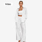 ✨ Pailletten Blazer und breite Hosen für Frauen (3-teiliges Set)