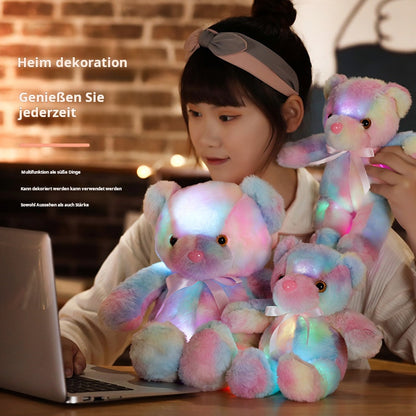 ❤️🎁Die beste Wahl für Geschenke🧸Teddybär, buntes LED-Licht, Stofftiere