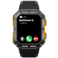 Smartwatch mit Anruffunktion und SMS, 60‑Tage Akkulaufzeit, 1,83″ AMOLED‑Display, wasserdicht bis 50 m, Vollmetallgehäuse, kompatibel mit Android‑ und iOS‑Geräten