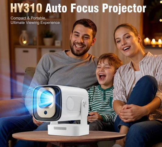 Tragbarer Projektor, native 1080HD-Auflösung, Trapezkorrektur, unterstützt drahtlose WLAN-6-Verbindungen und Bluetooth 5.2, perfekt für ein Heimkinoerlebnis und einen wunderbaren Filmabend.