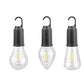 Solar Powered Tent Camping Light Bulb, Rechargeable Portable LED Camping Lantern with 3 Lighting Modes, Tent Lamp with Clip Hook for Camping, Hiking, Backpacking