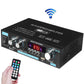 udioverstärker 2-Kanal 600W Mini HIFI Digital Bluetooth Verstärker mit FM-Radio, TF-Karte, AUX, U-Disk, MP3-Format, Höhen- und Bassregler für Zuhause oder Auto