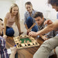 Holzspiel, 1 Schachtel, 4 Spieler, Würfelspiel, Klassisches Holzspiel, Familienspiel, Spiel zur Förderung der Fähigkeiten