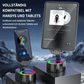 5-in-1 Handyhalterung mit kabellosem induktivem Audio-Bluetooth-Lautsprecher, 360° drehbarer LED-Halterung und universeller Lautsprecherhalterung