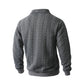 Herren Herbst Winter Outfits gestrickte Polo Hals Langärmeliges Sweatshirt für Daliy Wear, Old Money Reißverschluss Halbknopf Design, lässige vielseitige trendige einfache Pullover, essentiell für den Kleiderschrank des Mannes.