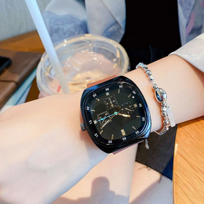 Modische Uhr, lässig und stilvoll, mit offenem Zifferblatt, Silikonarmband, wasserdicht und leuchtend, perfekt für alle Gelegenheiten