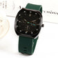 Modische Uhr, lässig und stilvoll, mit offenem Zifferblatt, Silikonarmband, wasserdicht und leuchtend, perfekt für alle Gelegenheiten