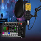F998 Live-Soundkarte, Audio-Mixer, Podcast-Audioschnittstelle mit DJ-Mixer-Effekten, Stimmverzerrer mit Soundeffekten für Karaoke, Live-Streaming, Gaming-Aufnahmen