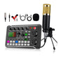 F998 Live-Soundkarte, Audio-Mixer, Podcast-Audioschnittstelle mit DJ-Mixer-Effekten, Stimmverzerrer mit Soundeffekten für Karaoke, Live-Streaming, Gaming-Aufnahmen