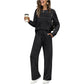 🔥NUR NOCH 50 % RABATT✨ Damen-Set: Set aus Rundhals-Top und Hose mit Kordelzug