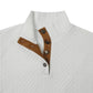 Men's Casual Long Sleeve Pullover with Elbow Patches
