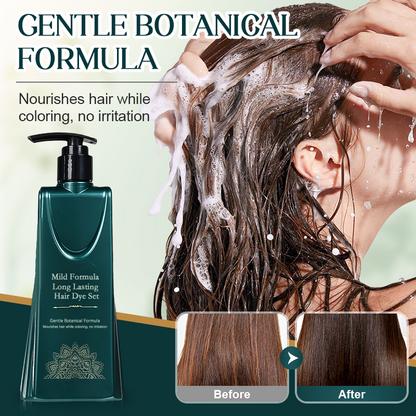 Langzeit-Haarfarben-Set - Graue Haare abdecken ohne Kopfhautschäden