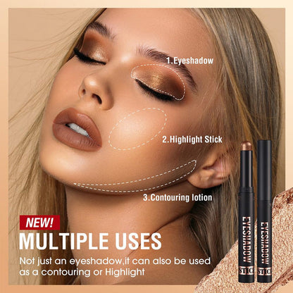 ✨ 60% RABATT! 💄 Langanhaltende Glitzer-Lidschattenstifte – 8 Farben, Wasserdicht & Vielseitig für Tag und Nacht 🌟