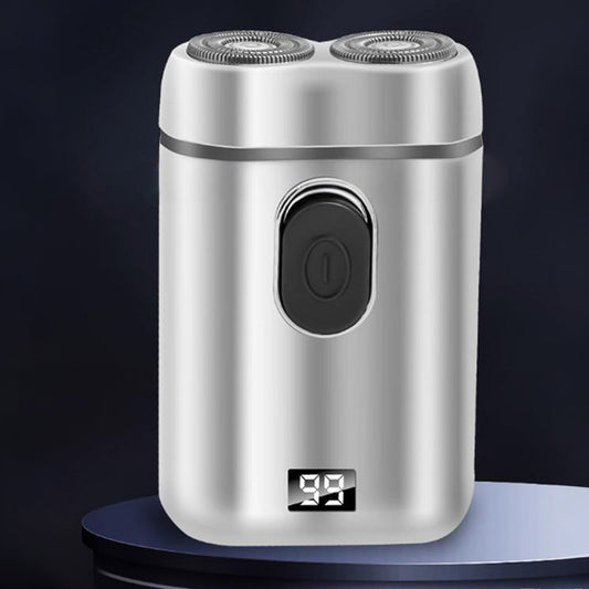 Tragbarer Elektrorasierer mit Doppelscherkopf