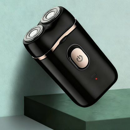 Tragbarer Elektrorasierer mit Doppelscherkopf