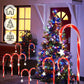 🔥Solarbetriebene Weihnachtsdekorationen: Zuckerstangenlampen
