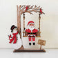 🎄3D Santa in Holz auf Swing Dekor Tisch