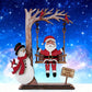 🎄3D Santa in Holz auf Swing Dekor Tisch