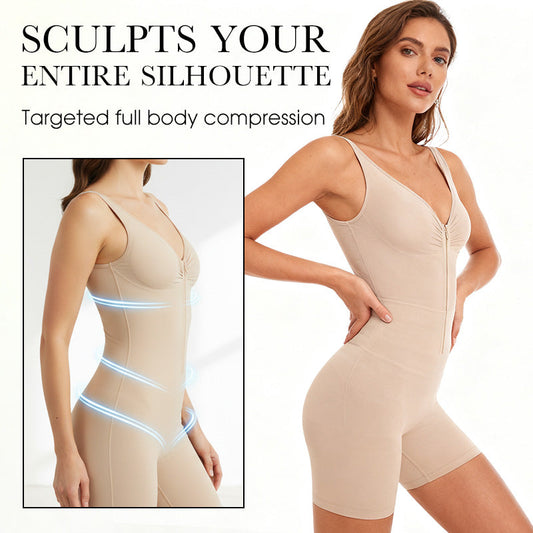 ⏰Zeitlich begrenztes Angebot: 60 % Rabatt🔥Frauen Front Reißverschluss nahtlose Bauch Control Shapewear
