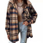 🍂🧥2025 Neue Damen Classic Cozy Plaid Kapuzenjacke