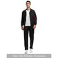 Herren-Laufjacke mit durchgehendem Reißverschluss und Hose, zweiteiliges Set