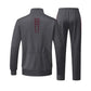 Herren-Laufjacke mit durchgehendem Reißverschluss und Hose, zweiteiliges Set