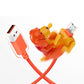 Schnelllade-Datenkabel mit Welpenmotiv, kompatibel mit Android- und Apple-Smartphones mit USB‑C- und Lightning-Anschluss.