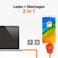Schnelllade-Datenkabel mit Welpenmotiv, kompatibel mit Android- und Apple-Smartphones mit USB‑C- und Lightning-Anschluss.