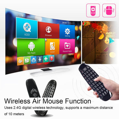 🖥️🔘Drahtlose Fernbedienung, 1 Zählung drahtlose Tastatur Air Mouse Fernbedienung, Universal Fernbedienung für Projektor HTPC & PC, kompatibel mit Nvidia Shield & Android TV