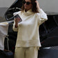 🎁2026 Neuheiten 50 % RABATT💥Sweatshirt mit hohem Kragen und seitlichem Reißverschluss & Hose im Set 👚👖