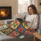 Kuschelige und weiche Flanelldecke mit Blumenmuster